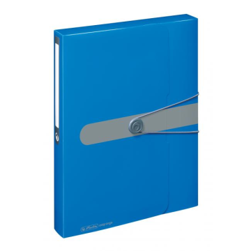 Plastový box s gumičkou Herlitz Easy Orga A4 PP modrý