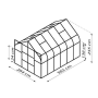 skleník VITAVIA DIANA 9900 číre sklo 3 mm zelený LG4235