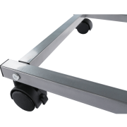 Príručný stolík, čierna/kov strieborná, MANNY