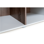 Skriňa, biela extra vysoký lesk HG/dub sonoma tmavý truflový, LYNATET TYP 23