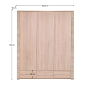 Skriňa typ 1, dub sonoma, GRAND