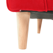 Kreslo ušiak, látka červená, CHARLOT