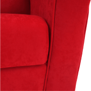 Kreslo ušiak, látka červená, CHARLOT
