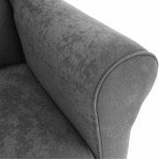 Kreslo ušiak, látka sivá, CHARLOT