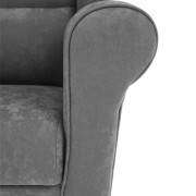 Kreslo ušiak, látka sivá, CHARLOT