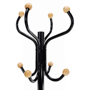 Vešiak, čierny lesk/prírodné drevo, VASIL