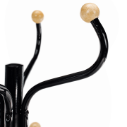 Vešiak, čierny lesk/prírodné drevo, VASIL