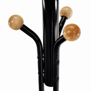 Vešiak, čierny lesk/prírodné drevo, VASIL