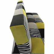 Pohovka, látka limetková/sivá/čierna, ALABAMA