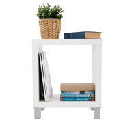 Regál, biela/strieborná, TOFI 1 NEW