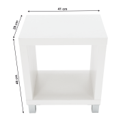 Regál, biela/strieborná, TOFI 1 NEW