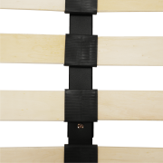 Manželská posteľ s roštom, 160x200, čierna ekokoža, MIKEL