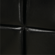 Manželská posteľ s roštom, 160x200, čierna ekokoža, MIKEL