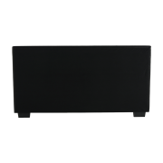 Manželská posteľ s roštom, 160x200, čierna ekokoža, MIKEL