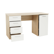 Písací stôl, dub sonoma/biela, EUSTACH