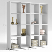 Regál, biely, SARAH