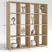 Regál, dub sonoma, SARAH