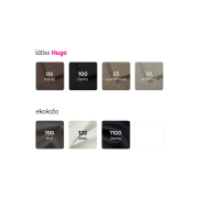 Pohovka, ekokoža biela+sivá/látka sivá, KARDYN