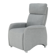 Polohovacie kreslo, látka sivá, FOREST