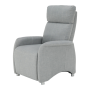 Polohovacie kreslo, látka sivá, FOREST