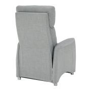 Polohovacie kreslo, látka sivá, FOREST