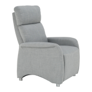 Polohovacie kreslo, látka sivá, FOREST