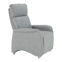 Polohovacie kreslo, látka sivá, FOREST