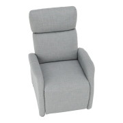 Polohovacie kreslo, látka sivá, FOREST