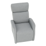 Polohovacie kreslo, látka sivá, FOREST