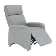 Polohovacie kreslo, látka sivá, FOREST