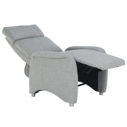 Polohovacie kreslo, látka sivá, FOREST