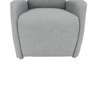 Polohovacie kreslo, látka sivá, FOREST