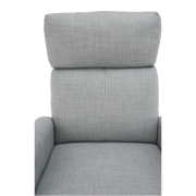 Polohovacie kreslo, látka sivá, FOREST