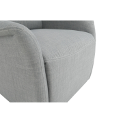 Polohovacie kreslo, látka sivá, FOREST