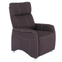 Polohovacie kreslo, látka čokoládová, FOREST