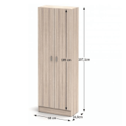 Botníková skriňa, dub sonoma, MARINA