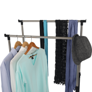 Pojazdný vešiak, nerezový kov/čierny plast, OLIVER