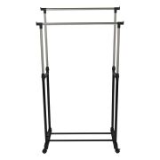 Pojazdný vešiak, nerezový kov/čierny plast, OLIVER