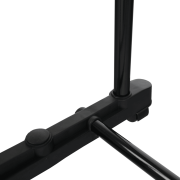 Pojazdný vešiak, nerezový kov/čierny plast, OLIVER