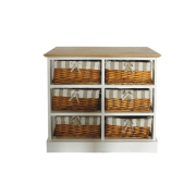 Komoda, biela/medová, GINGER 1