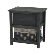 Komoda, 1 košík, 1 zásuvka, sivohnedá, DARKIE 1