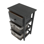 Komoda, 2 košíky, 1 zásuvka, sivohnedá, DARKIE 2