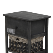 Komoda, 3 košíky, 1 zásuvka, sivohnedá, DARKIE 3