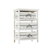 Komoda, 3 zásuvková, starobiela, RUBY 3