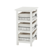 Komoda, 3 zásuvková, starobiela, RUBY 3