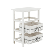 Komoda, 3 zásuvková, starobiela, RUBY 3