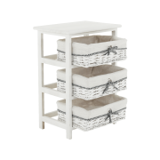 Komoda, 3 zásuvková, starobiela, RUBY 3