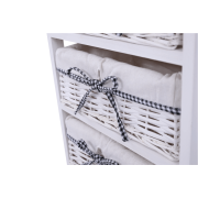 Komoda, 4 zásuvková, starobiela, RUBY 4