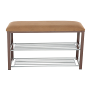 Lavica s botníkom, čokoládová/tmavohnedá, LANGELLA