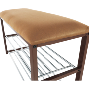 Lavica s botníkom, čokoládová/tmavohnedá, LANGELLA